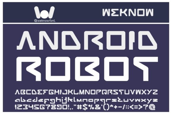Android Robot: A Display Font That Commands Attention