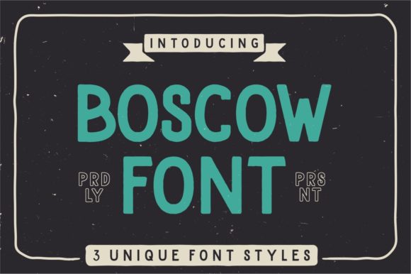 Boscow: A Bold Display Font That Commands Attention