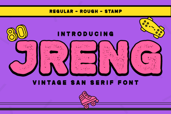 Jreng: A Bold, Textured Display Font for Thoughtful Editorial Design