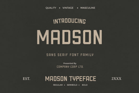 Madson: A Futuristic Display Font for Bold Digital Branding