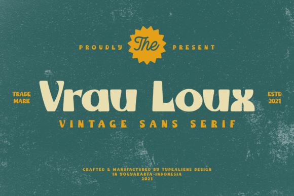 Vrau Loux Display Font for Handmade Brands & Printables